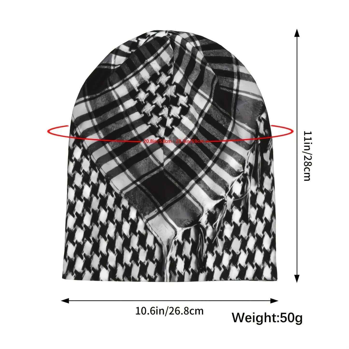 Vintage-Inspired Shemagh Tactical Bandana - Fashion Skullies & Beanies, Breathable Blend, Perfect for Skiing