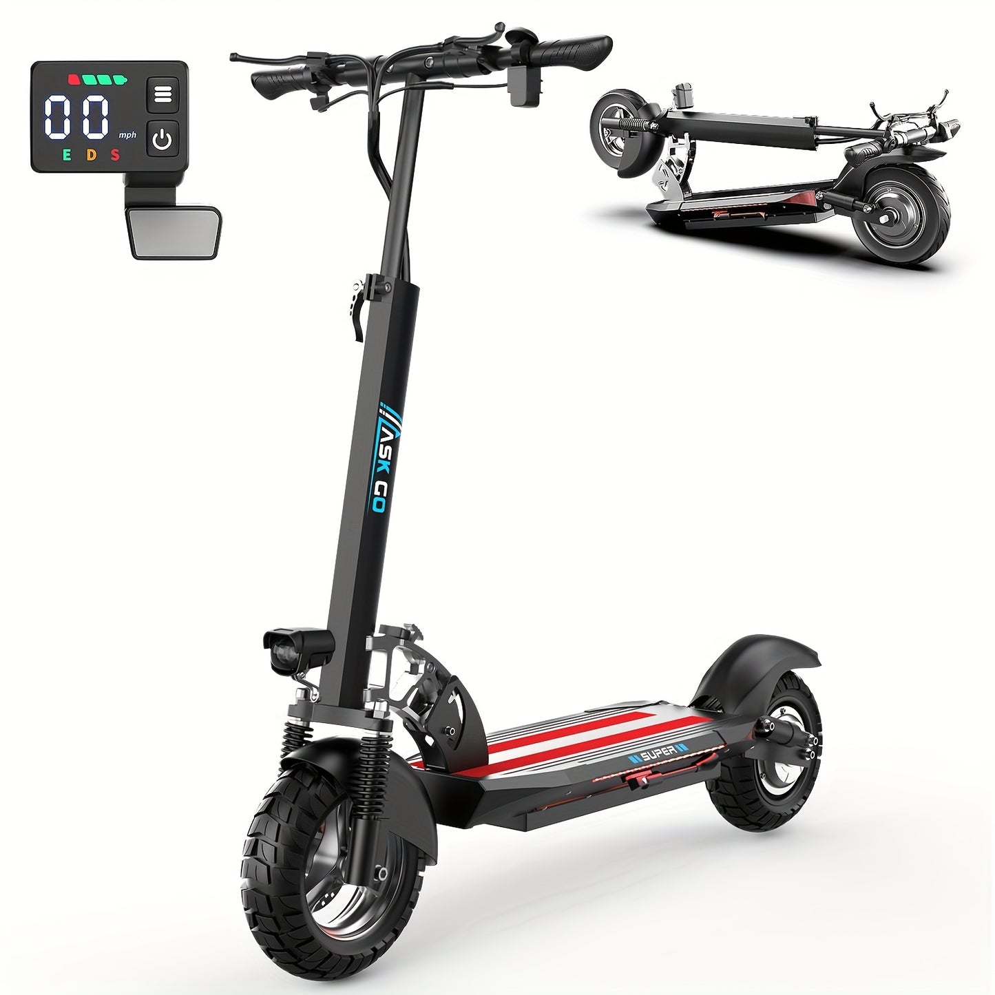 Newly Upgraded Foldable Electric Scooter, 48V Voltage, 15Ah Capacity, 136.08 KG Load Capacity, 35-40 Miles Range, Fast Charging, Enhancing Your Travel Experience, The Best Choice for Commuting And Leisure