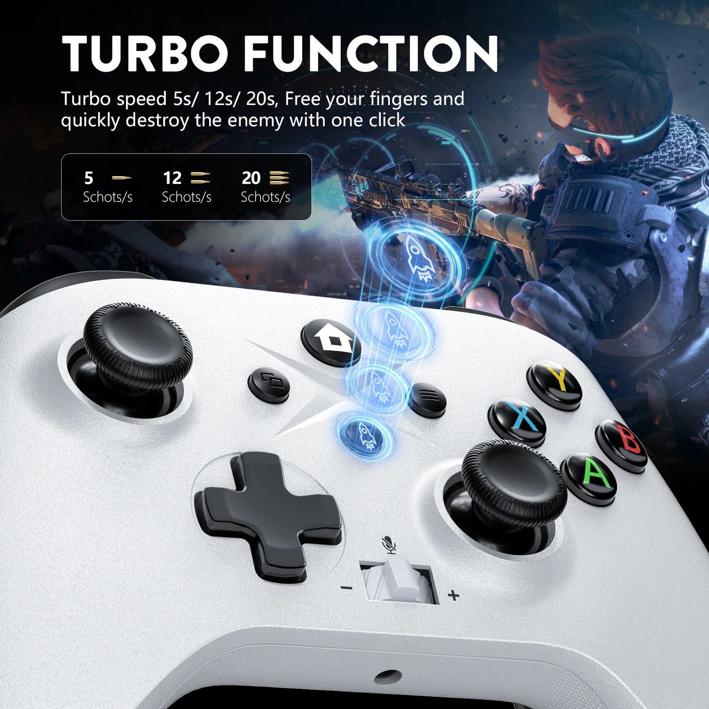 2.4G Wireless Game Controller For Xbox One/Series/360/Winodows/Steam Video Game PC Controller 3D Joystick Accessories
