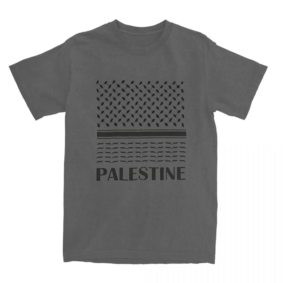 Vintage T-Shirt Palestine Map Cotton T Shirts Palestinian Kufiya Fashion Tshirt for Adult Summer Y2K Casual Short Sleeve Tees
