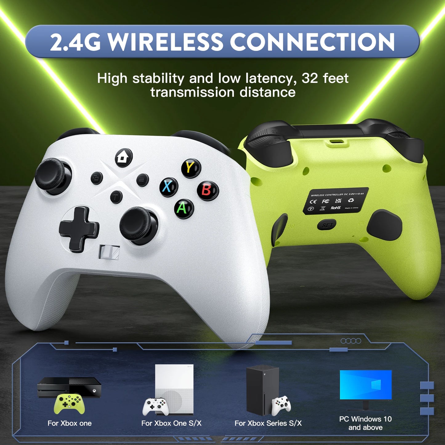 2.4G Wireless Game Controller For Xbox One/Series/360/Winodows/Steam Video Game PC Controller 3D Joystick Accessories