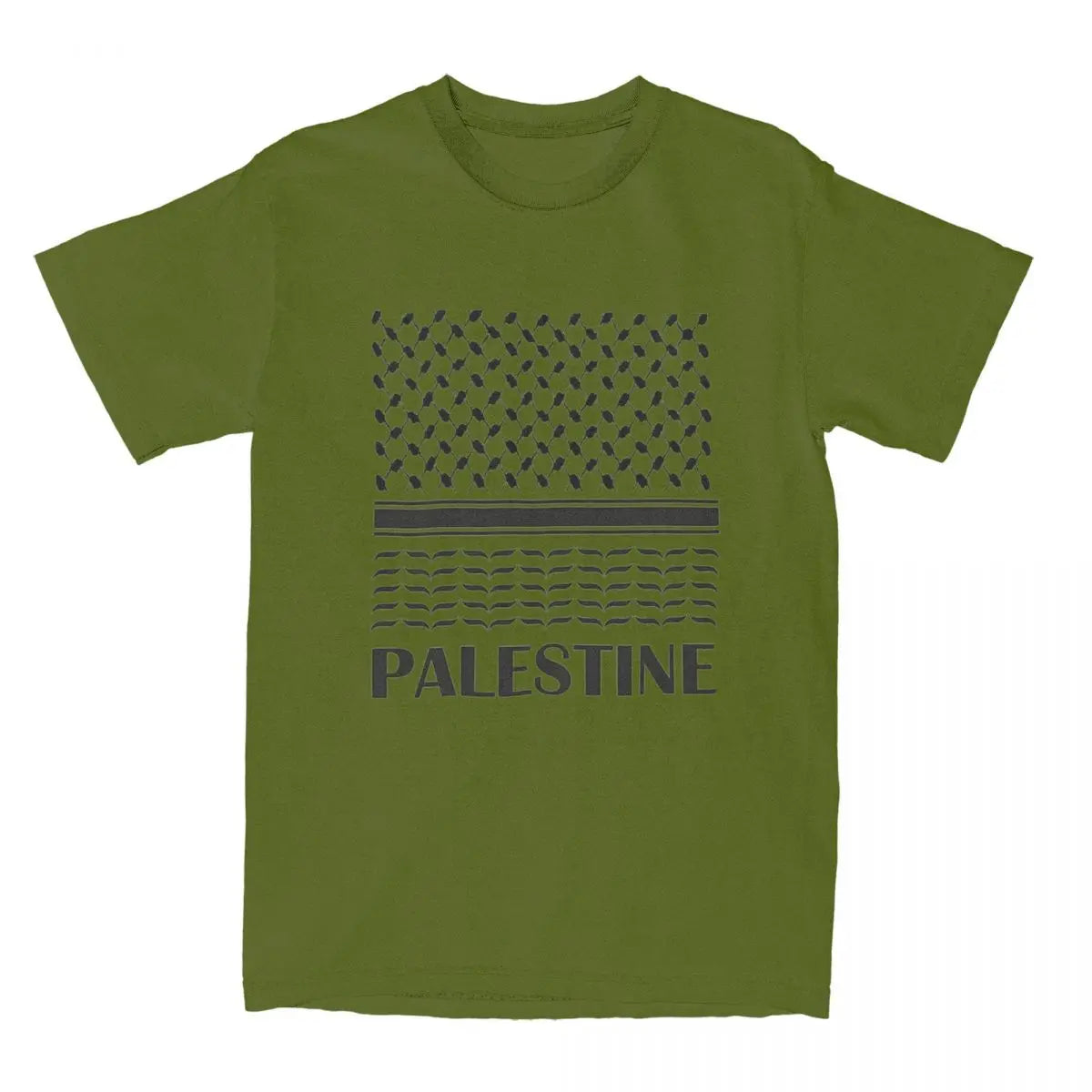 Vintage T-Shirt Palestine Map Cotton T Shirts Palestinian Kufiya Fashion Tshirt for Adult Summer Y2K Casual Short Sleeve Tees