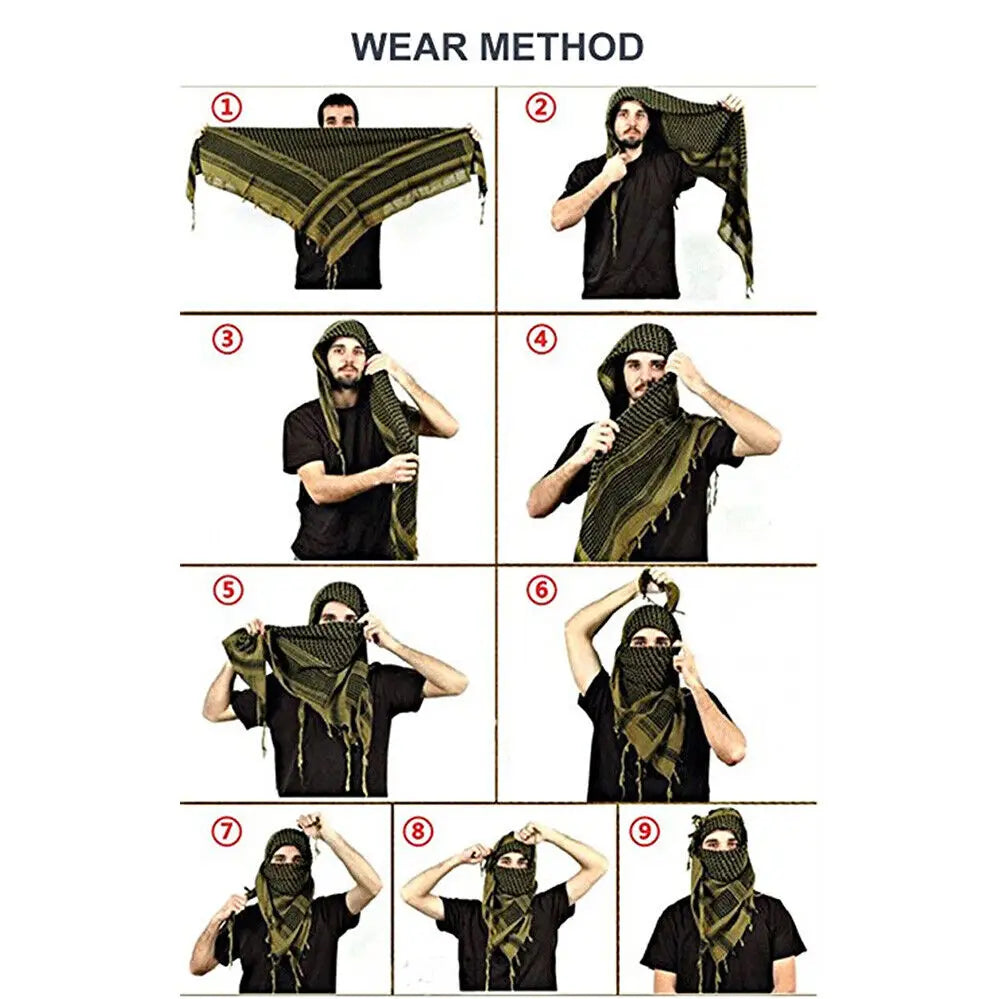 Authentic Palestine Scarf Cultural Lightweight Traditional Arab Scarf Stylish Shemagh Tactical Scarf For Palestine New 2024