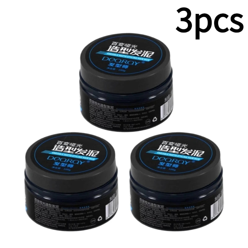 1/2/3PCS Hair Wax Gel Hair Styling Clay For Men Strong Hold Hairstyle Finished Hair Styling Clay Mud Mens Daily Use