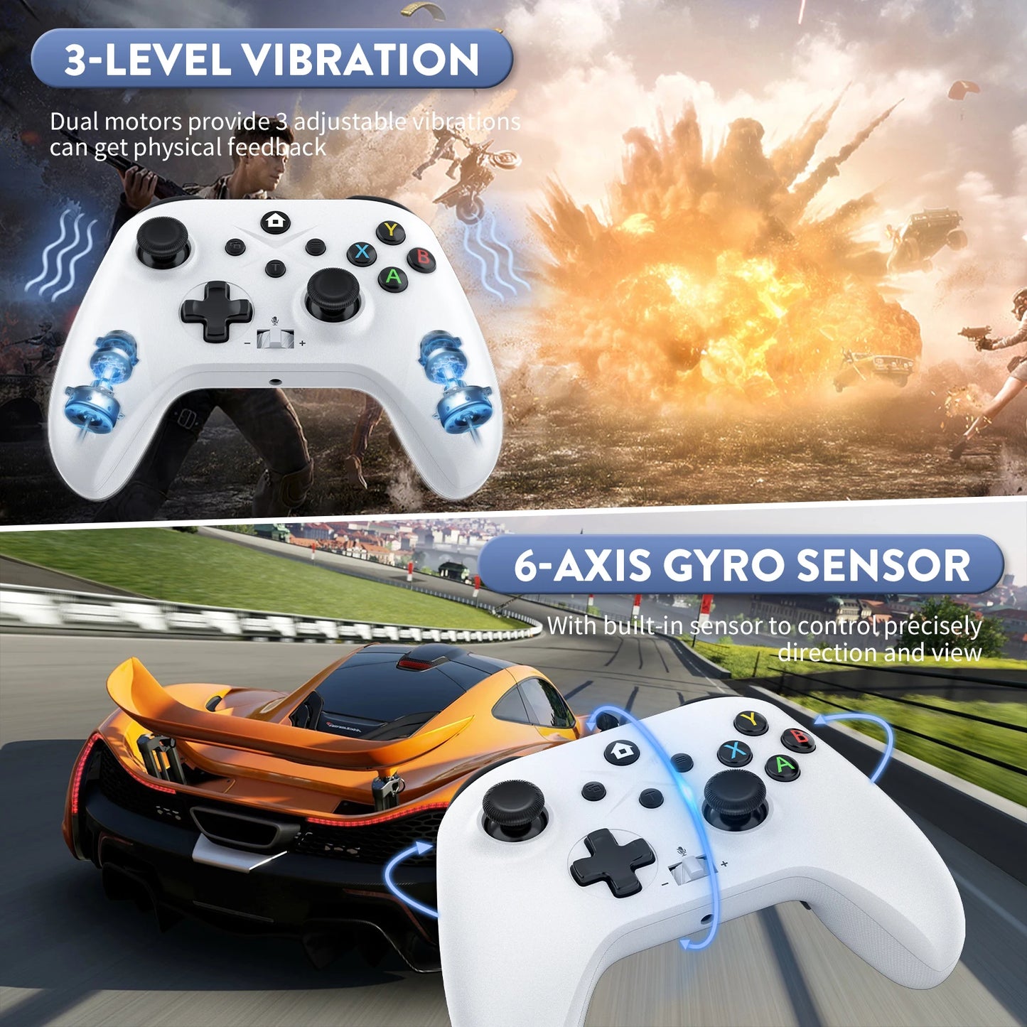 2.4G Wireless Game Controller For Xbox One/Series/360/Winodows/Steam Video Game PC Controller 3D Joystick Accessories