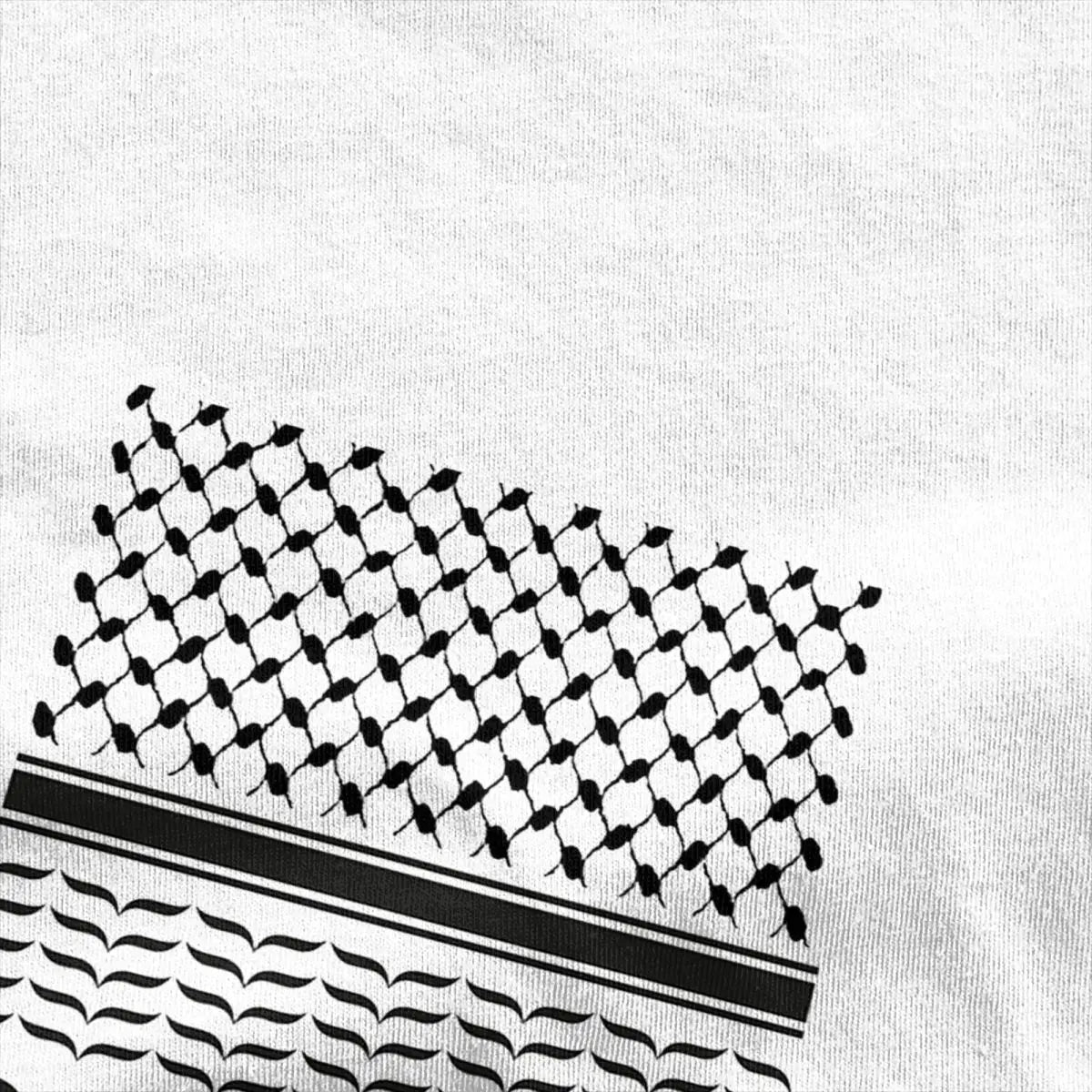 Vintage T-Shirt Palestine Map Cotton T Shirts Palestinian Kufiya Fashion Tshirt for Adult Summer Y2K Casual Short Sleeve Tees