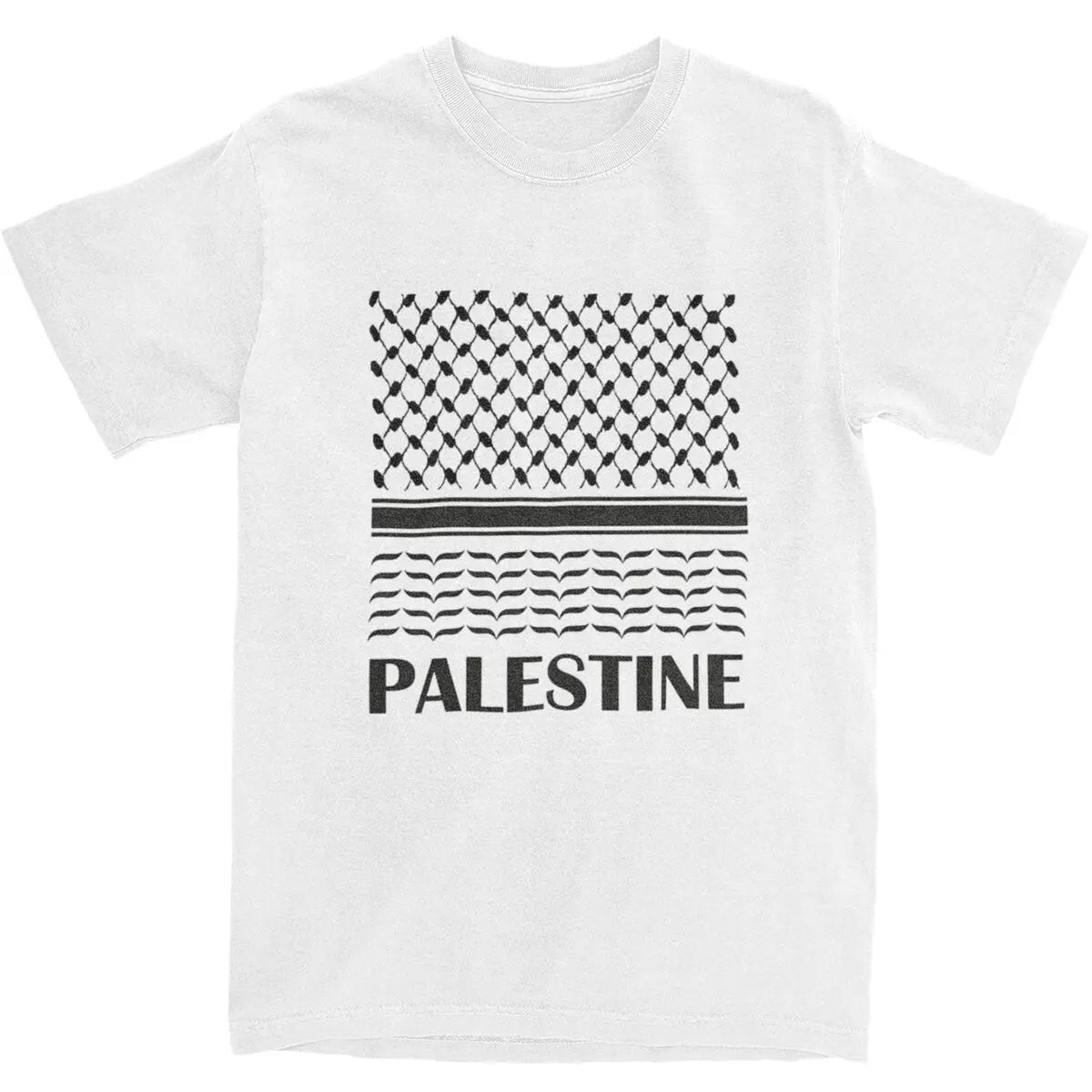 Vintage T-Shirt Palestine Map Cotton T Shirts Palestinian Kufiya Fashion Tshirt for Adult Summer Y2K Casual Short Sleeve Tees