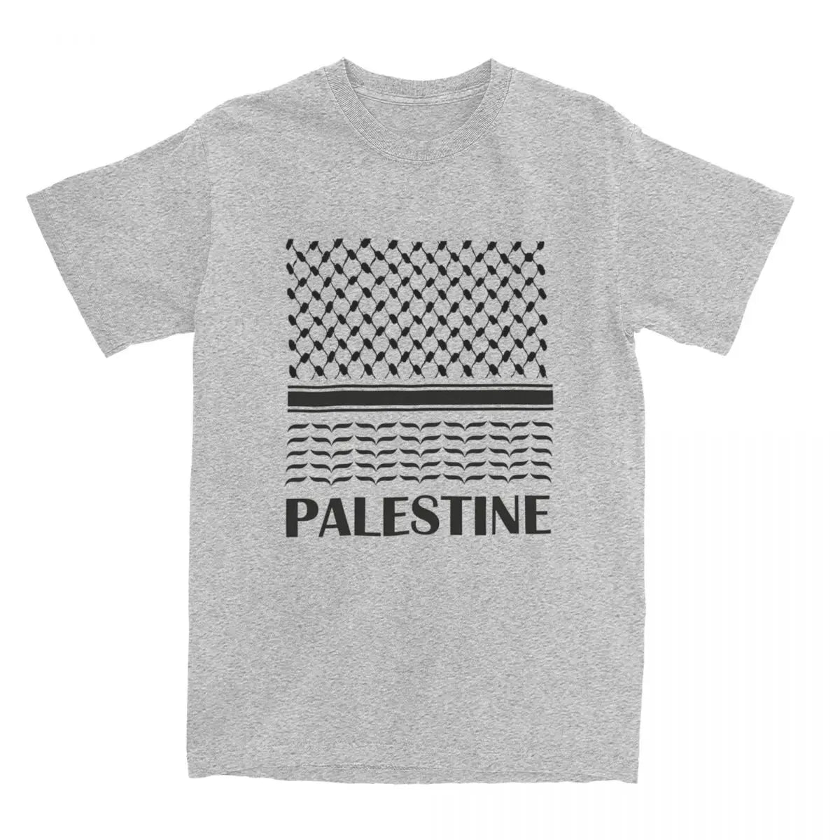 Vintage T-Shirt Palestine Map Cotton T Shirts Palestinian Kufiya Fashion Tshirt for Adult Summer Y2K Casual Short Sleeve Tees