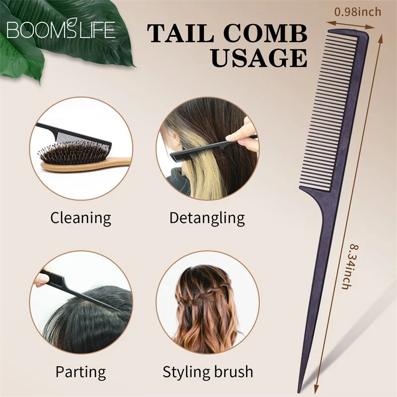 Custom Boar Bristle Hair Brush Women Hair Anti-Static Scalp Massage Comb Wood Hair Brush for Curly Thick Long Hair Detangler
