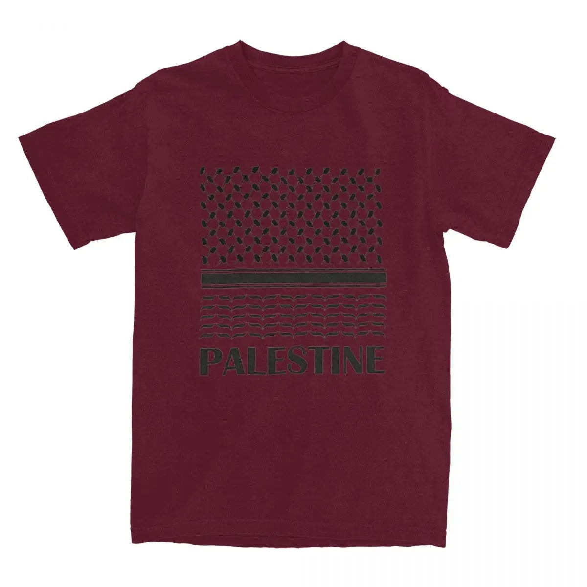Vintage T-Shirt Palestine Map Cotton T Shirts Palestinian Kufiya Fashion Tshirt for Adult Summer Y2K Casual Short Sleeve Tees