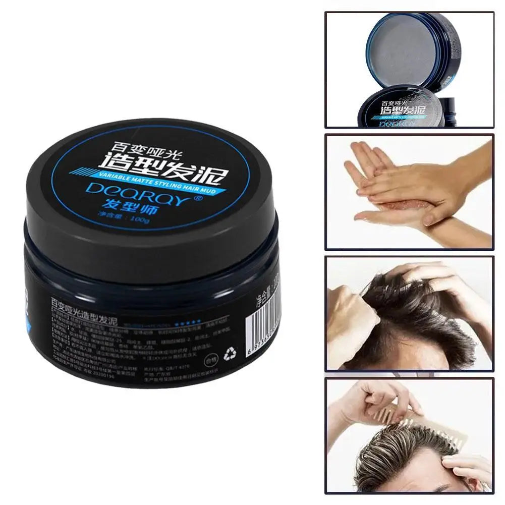 1/2/3PCS Hair Wax Gel Hair Styling Clay For Men Strong Hold Hairstyle Finished Hair Styling Clay Mud Mens Daily Use