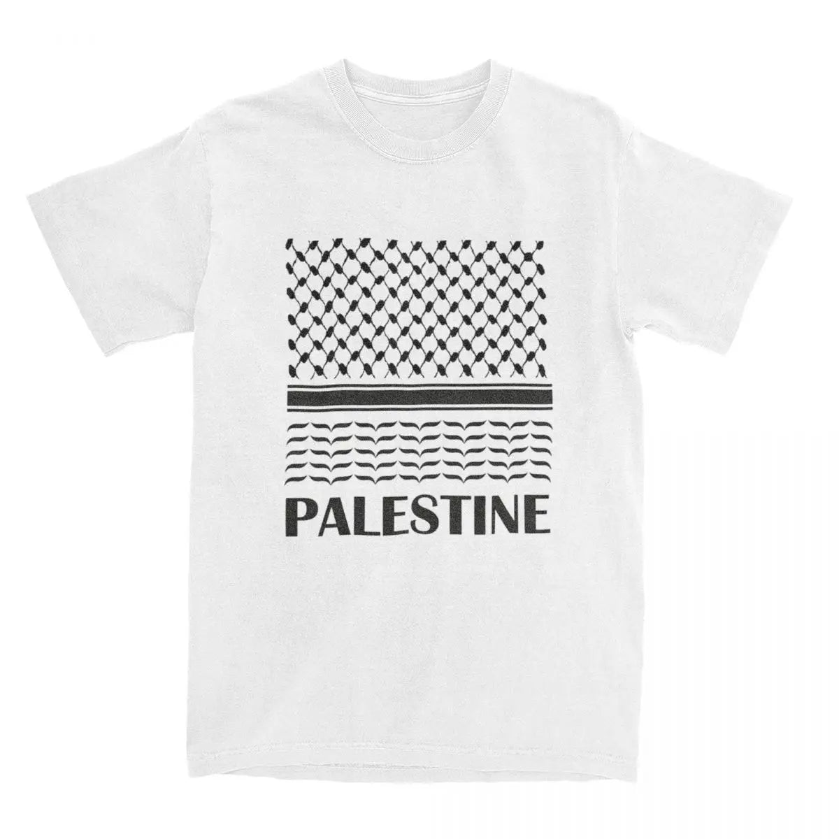 Vintage T-Shirt Palestine Map Cotton T Shirts Palestinian Kufiya Fashion Tshirt for Adult Summer Y2K Casual Short Sleeve Tees