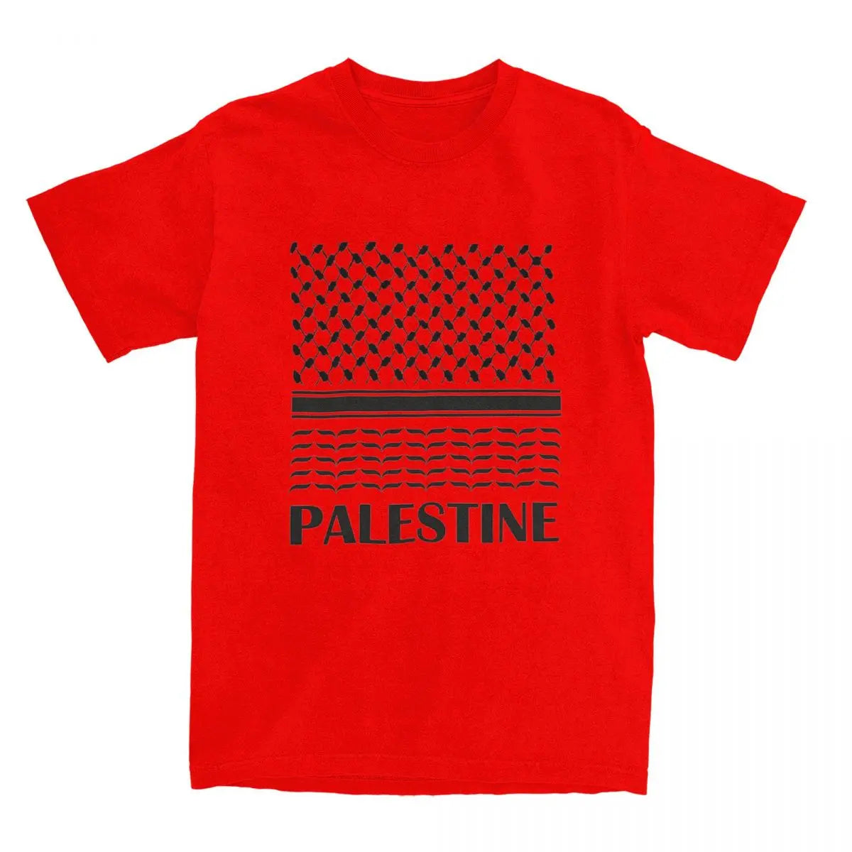 Vintage T-Shirt Palestine Map Cotton T Shirts Palestinian Kufiya Fashion Tshirt for Adult Summer Y2K Casual Short Sleeve Tees