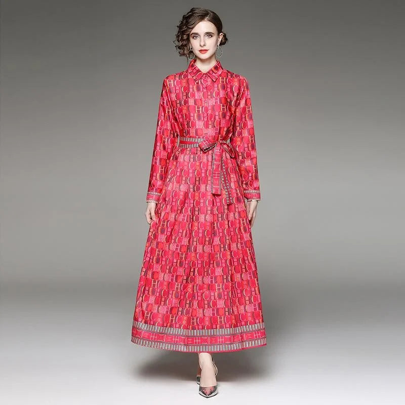 Women Temperamental Summer Long Dreese Peter Pan Collar Big Swing Sweet Vestidos Bodycon Comfortable Mid Calf Floral Skirts