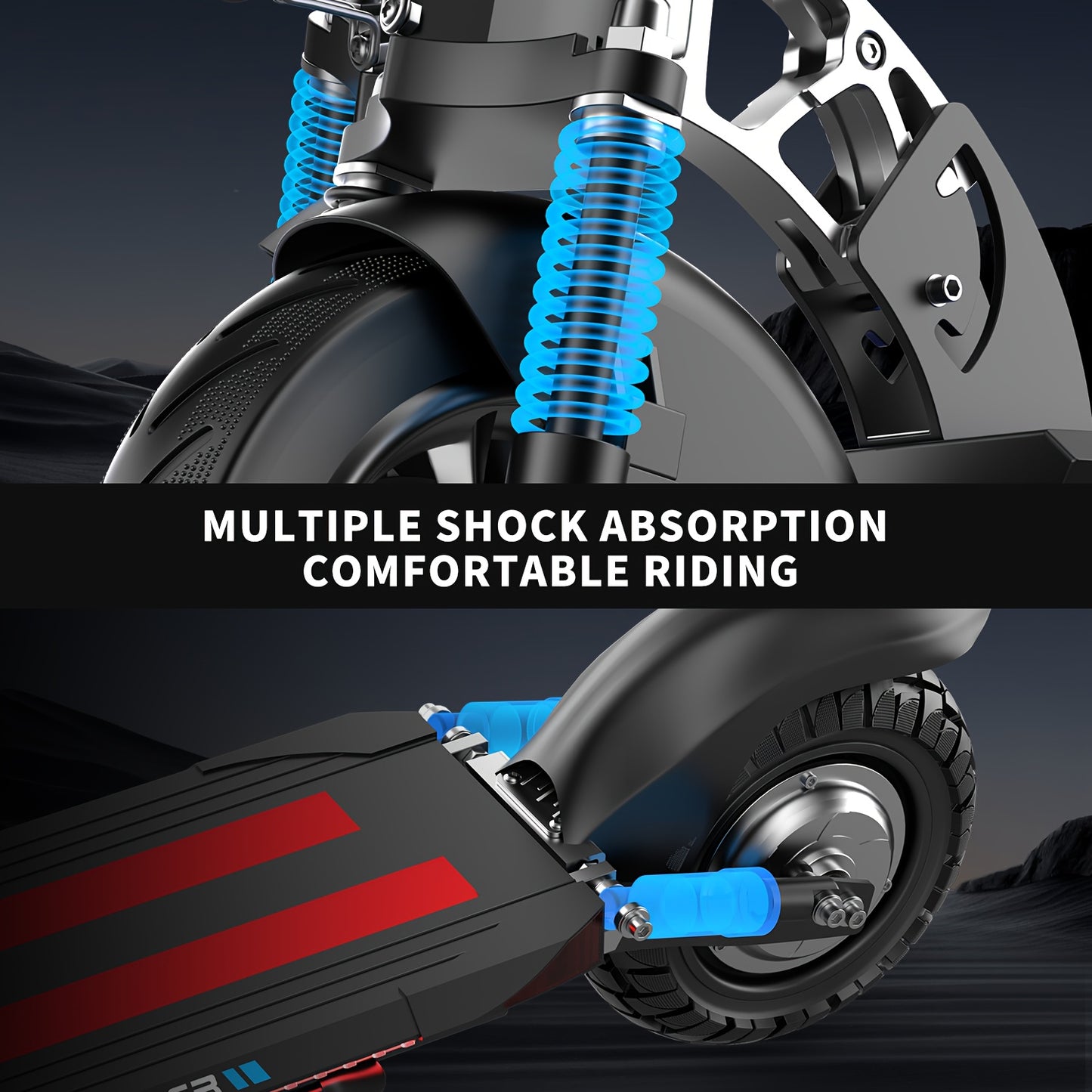 Newly Upgraded Foldable Electric Scooter, 48V Voltage, 15Ah Capacity, 136.08 KG Load Capacity, 35-40 Miles Range, Fast Charging, Enhancing Your Travel Experience, The Best Choice for Commuting And Leisure