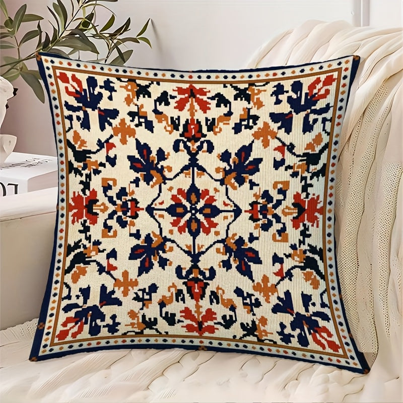 1pc 2D flat printing, short plush single side print Non-real embroidery 45.72x45.72 cm, embroidery palestinian jordanian arabic traditional tatreez realistic embroidery cross stitch pattern17 lght by qualitshirt autumn leaves