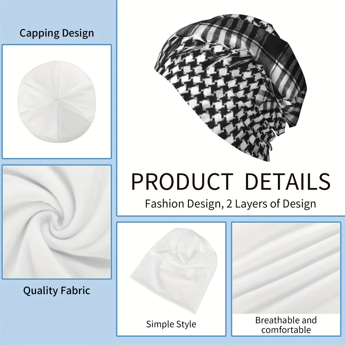 Vintage-Inspired Shemagh Tactical Bandana - Fashion Skullies & Beanies, Breathable Blend, Perfect for Skiing