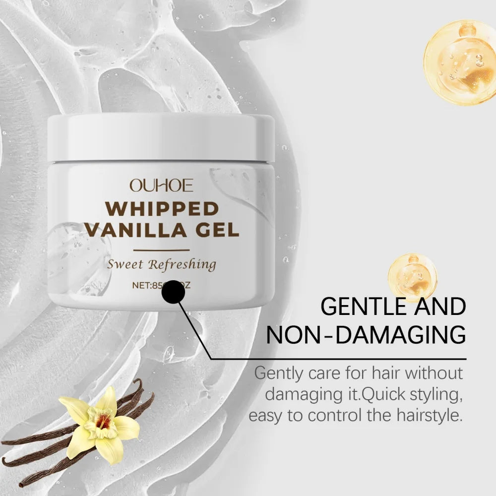 Strong styling wax hair gel for both men and women - long-lasting fluffy anti frizz styling gel cream