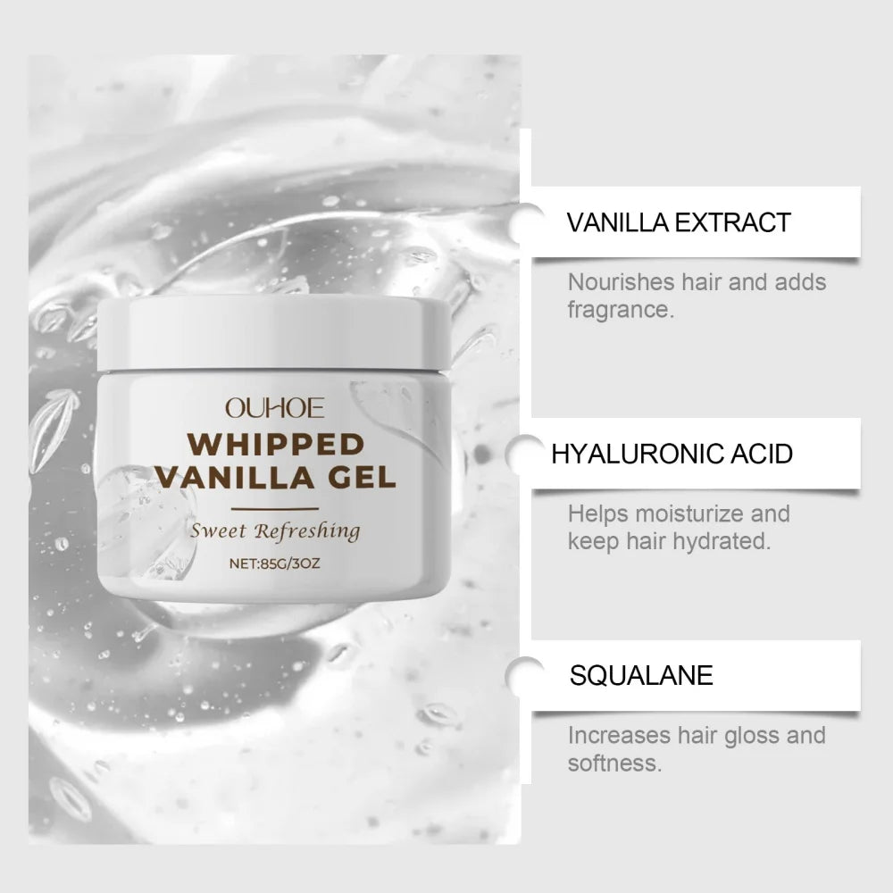 Strong styling wax hair gel for both men and women - long-lasting fluffy anti frizz styling gel cream
