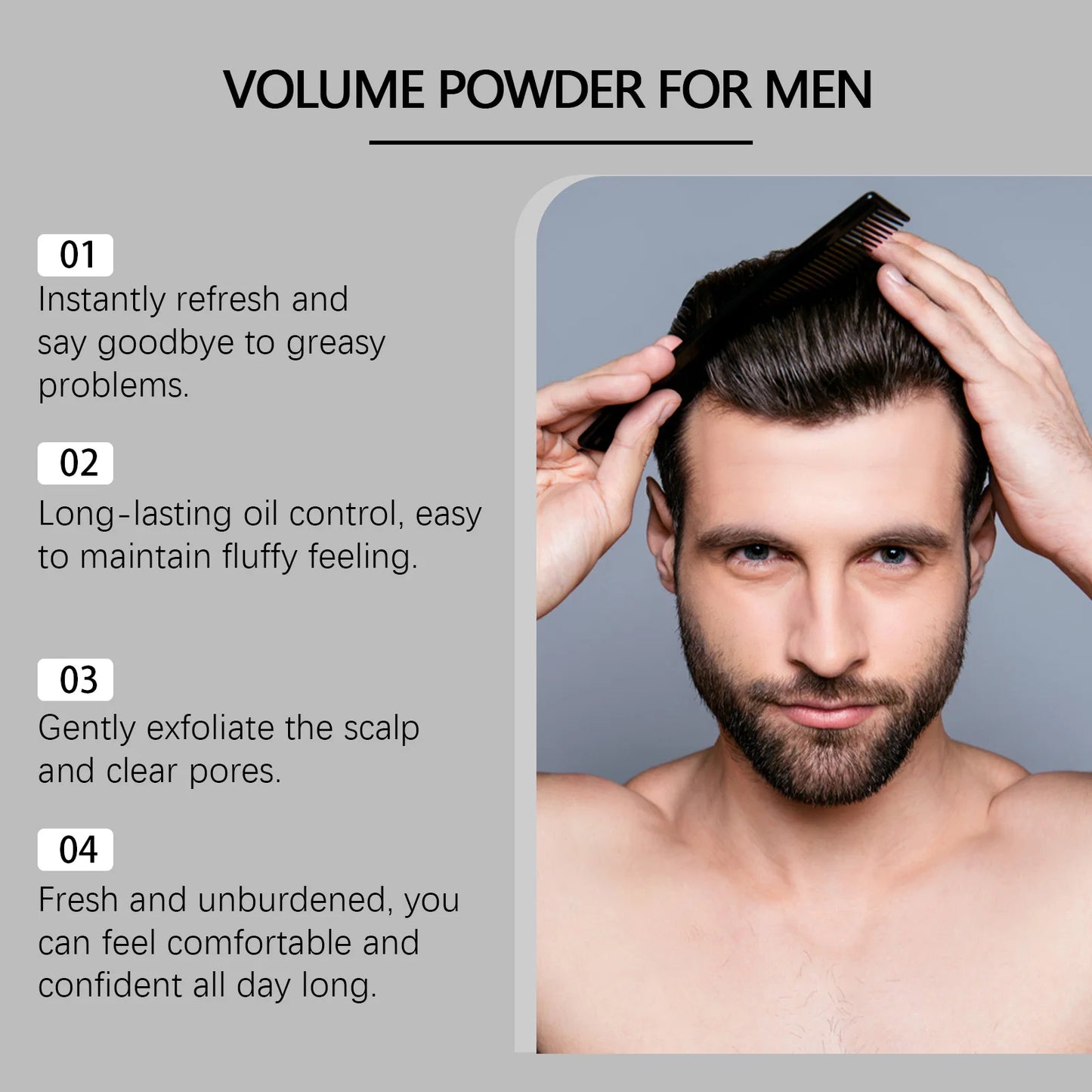 Volumizing Hair Powder Man Refreshing Oil Control Long-Lasting Hair Texturizer For Capturing Hairstyles Fluffy Texture Powder