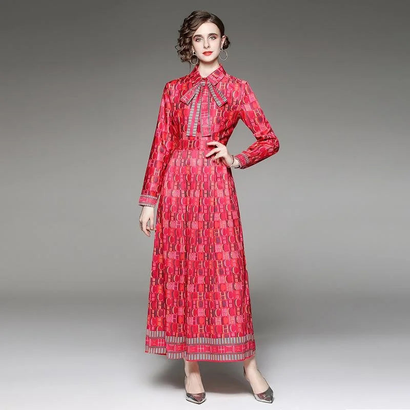 Women Temperamental Summer Long Dreese Peter Pan Collar Big Swing Sweet Vestidos Bodycon Comfortable Mid Calf Floral Skirts