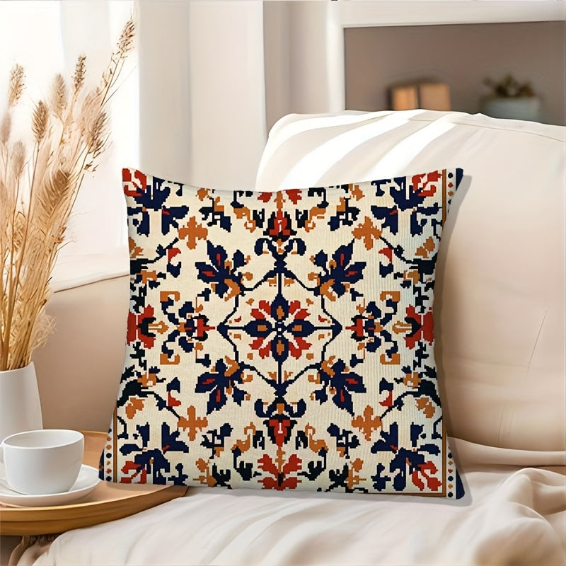 1pc 2D flat printing, short plush single side print Non-real embroidery 45.72x45.72 cm, embroidery palestinian jordanian arabic traditional tatreez realistic embroidery cross stitch pattern17 lght by qualitshirt autumn leaves
