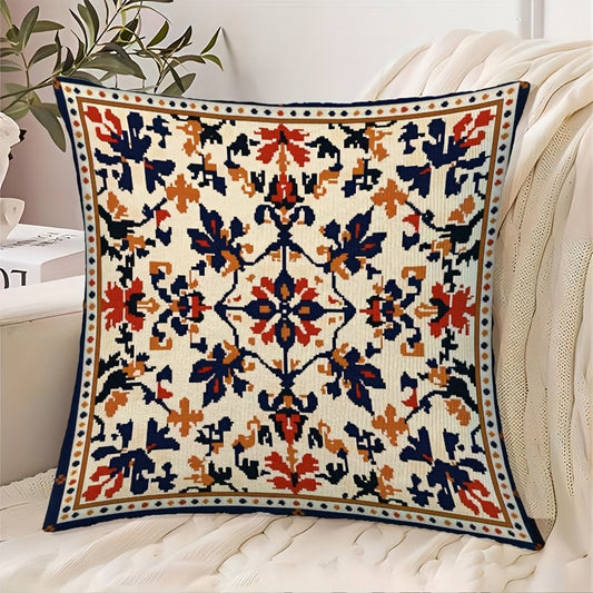 1pc 2D flat printing, short plush single side print Non-real embroidery 45.72x45.72 cm, embroidery palestinian jordanian arabic traditional tatreez realistic embroidery cross stitch pattern17 lght by qualitshirt autumn leaves